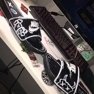 Size 10-11 Nike slides custom painted lmk